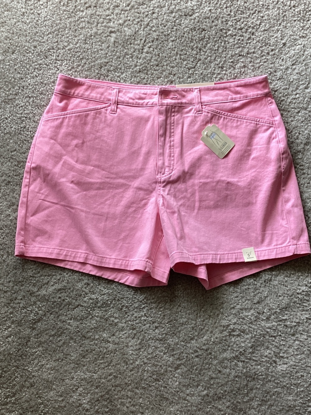 St. John's Bay Pink High-Rise Cotton Shorts